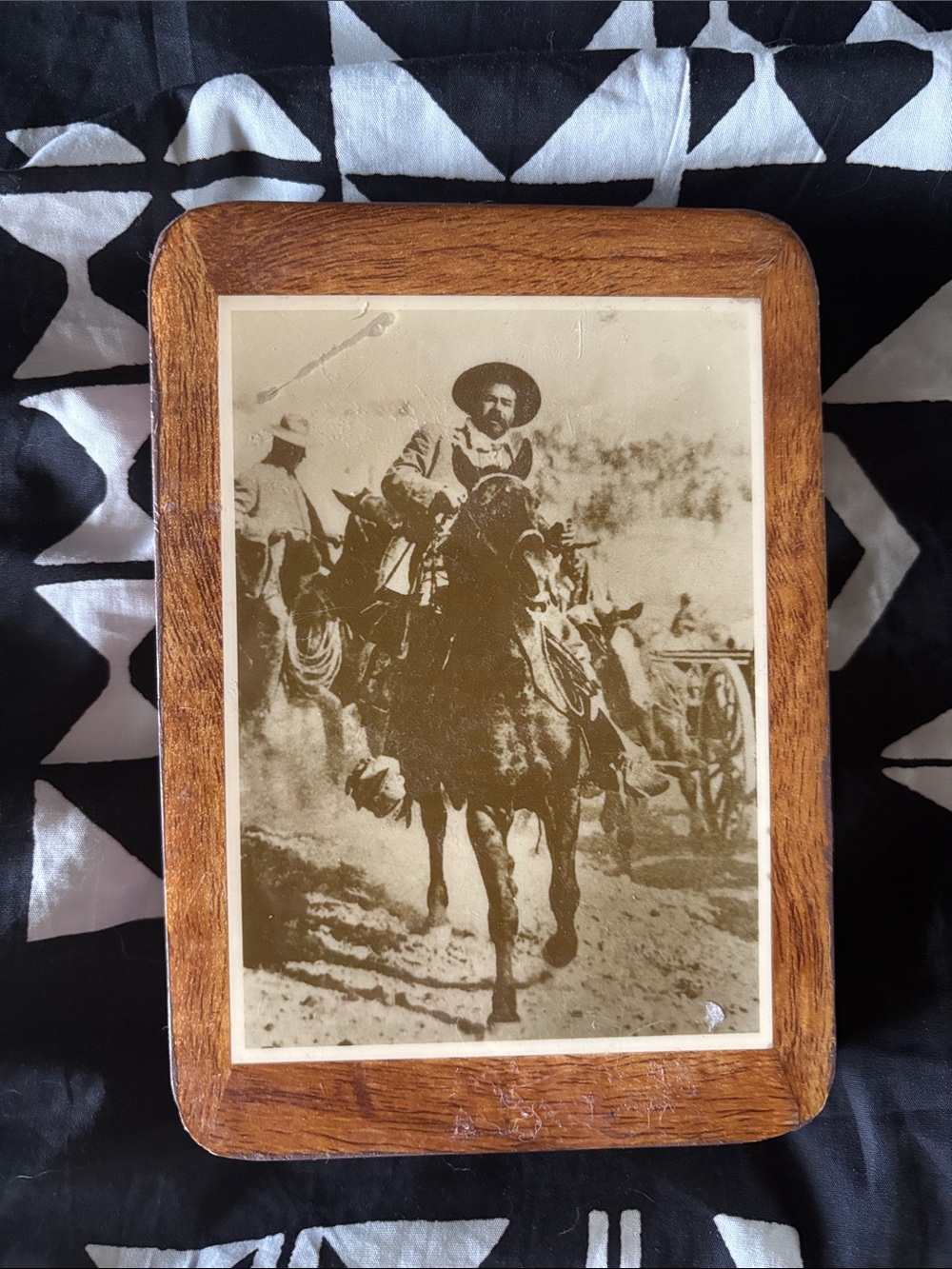 VTG •  Sepia Cowboy photograph wooden art